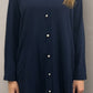 Pearl Button Down Tunic - Navy