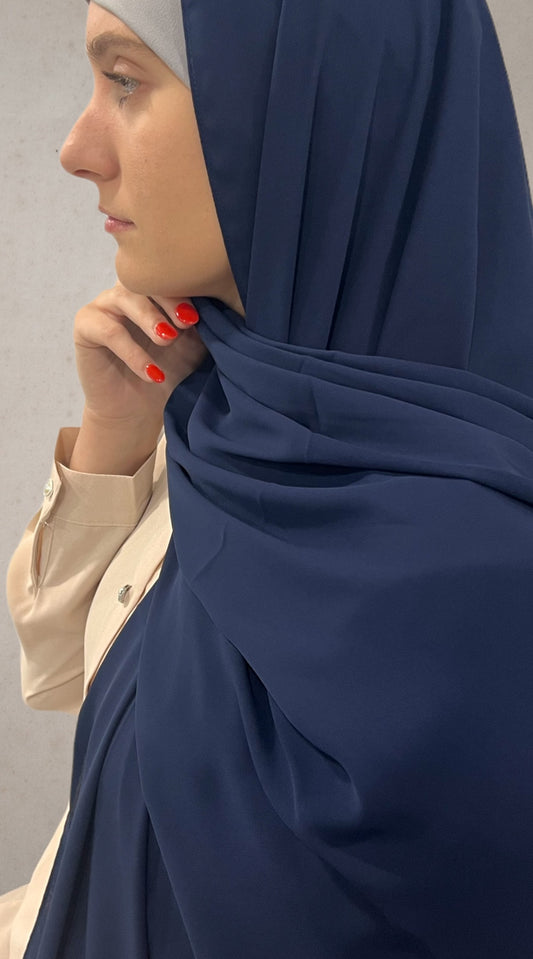 Chiffon Hijab - Navy